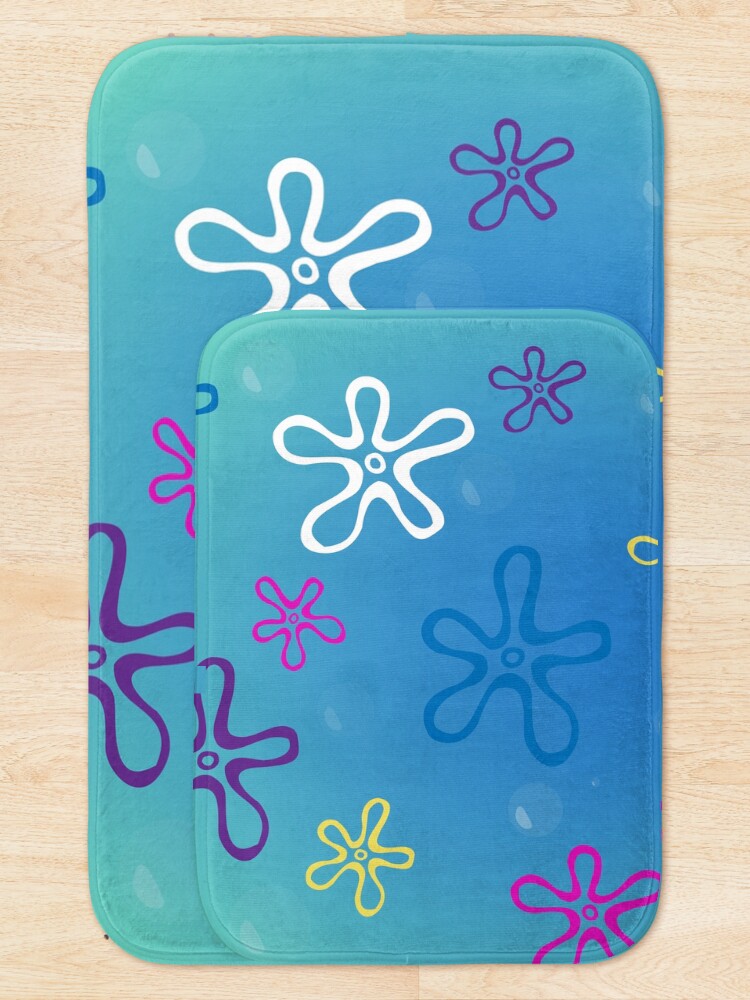 Thumbnail 5 of 6, Bath Mat, Ocean Flowers designed and sold by Makoato.