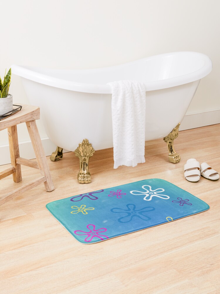 Thumbnail 2 of 6, Bath Mat, Ocean Flowers designed and sold by Makoato.