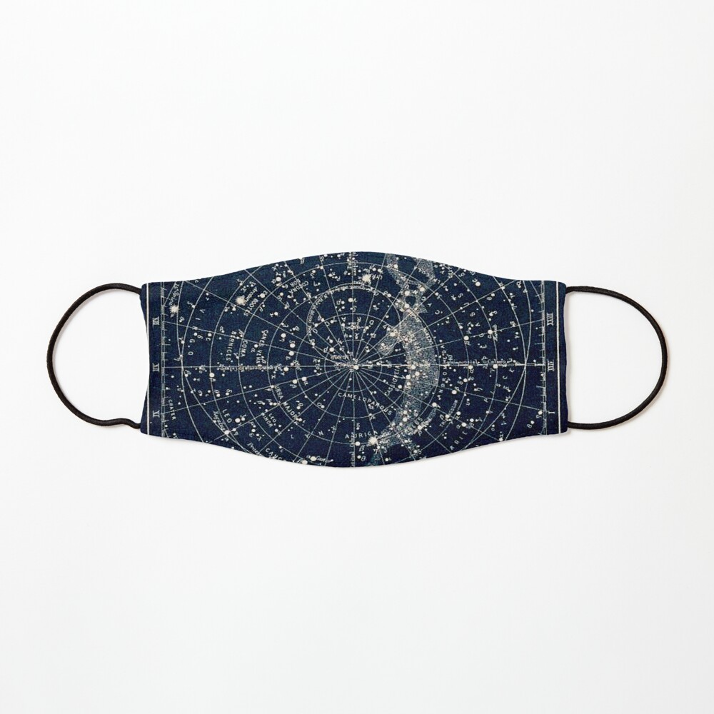THE STAR CONSTELLATIONS : Vintage 1900 Galaxy Print Mask