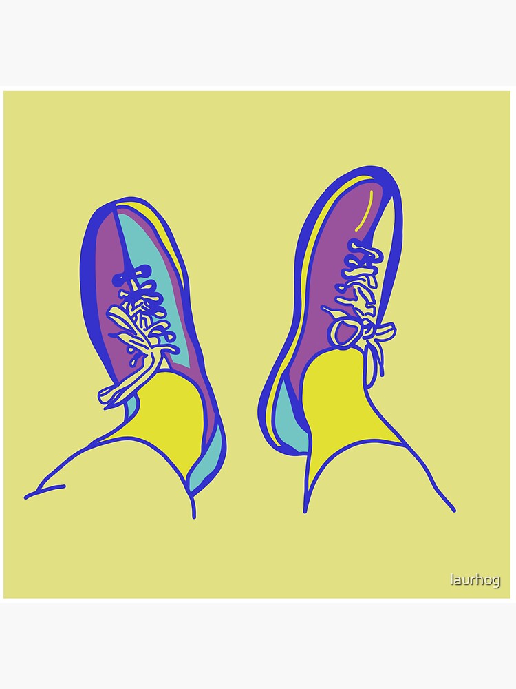 "Portland by Bowling Shoes album cover doodle " Sticker by laurhog