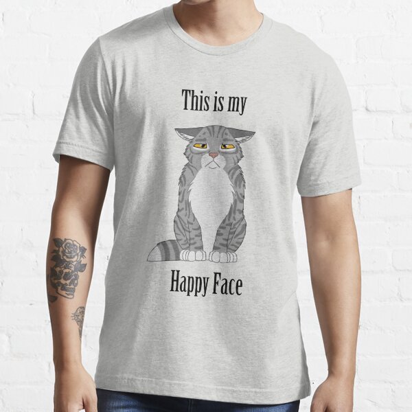 Happy Face - Grey Tabby Cat Essential T-Shirt