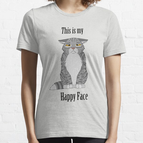Happy Face - Grey Tabby Cat Essential T-Shirt