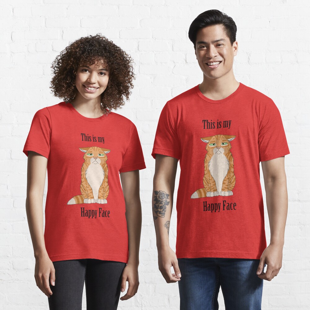 Happy Face - Golden Tabby Cat Essential T-Shirt