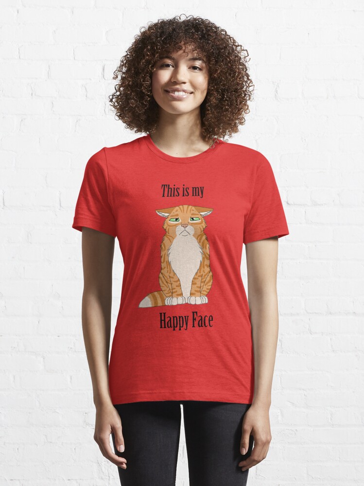 Alternate view of Happy Face - Golden Tabby Cat Essential T-Shirt