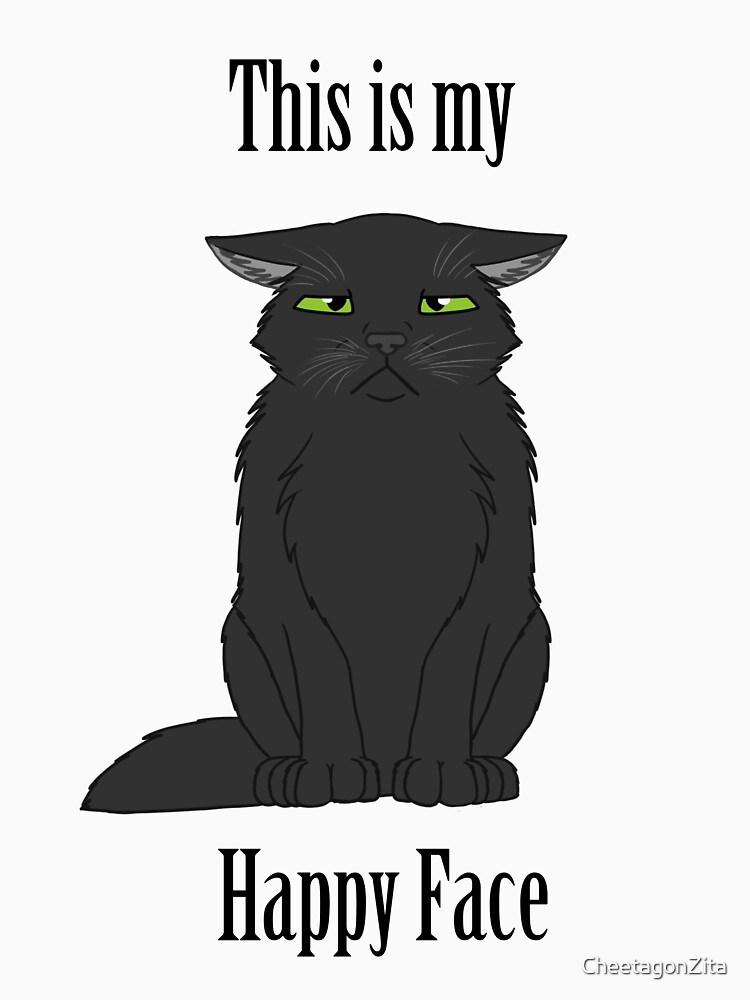 Happy Face - Black Cat by CheetagonZita