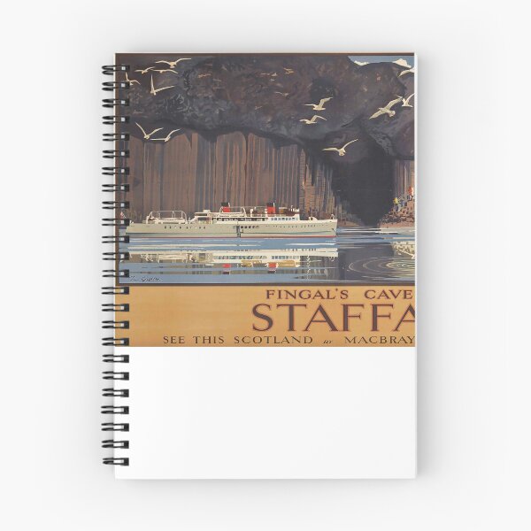 Item preview, Fingals Cave Staffa vintage travel poster designed and sold by stickart-marek.