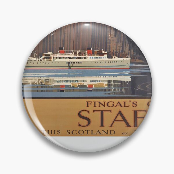 Item preview, Fingals Cave Staffa vintage travel poster designed and sold by stickart-marek.