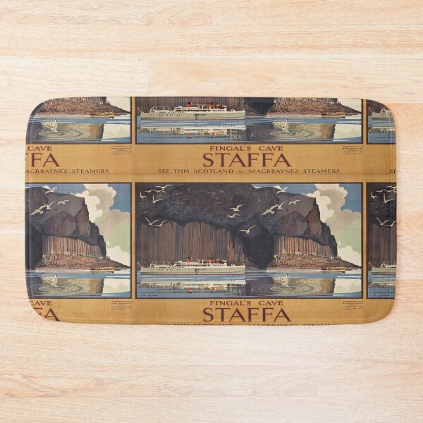 Item preview, Fingals Cave Staffa vintage travel poster designed and sold by stickart-marek.