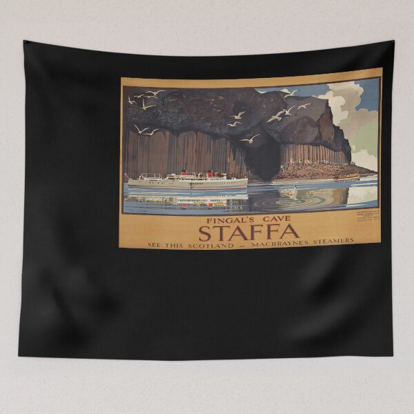 Item preview, Fingals Cave Staffa vintage travel poster designed and sold by stickart-marek.