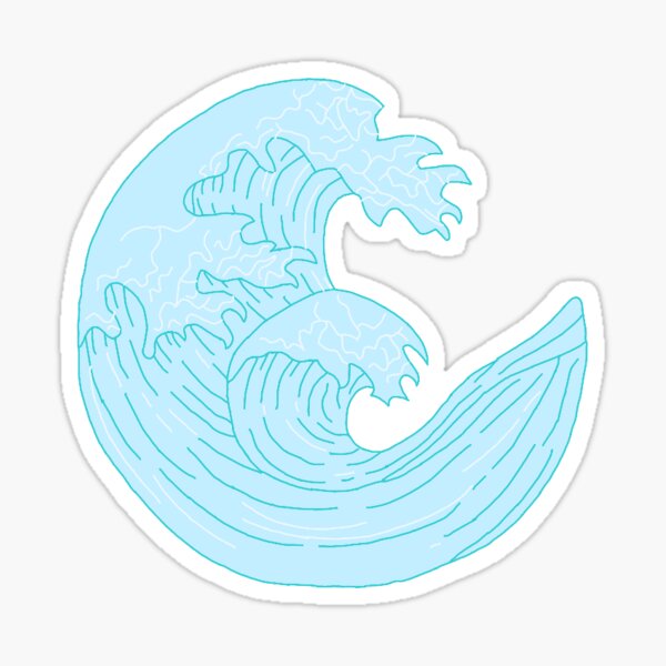 Blue Wave Sticker