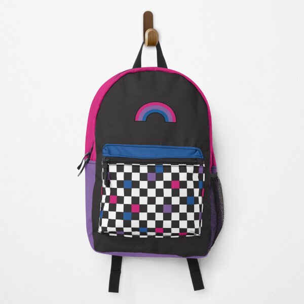 Item preview, Bisexual Pride Rainbow Checkers Black designed and sold by AfterJune.