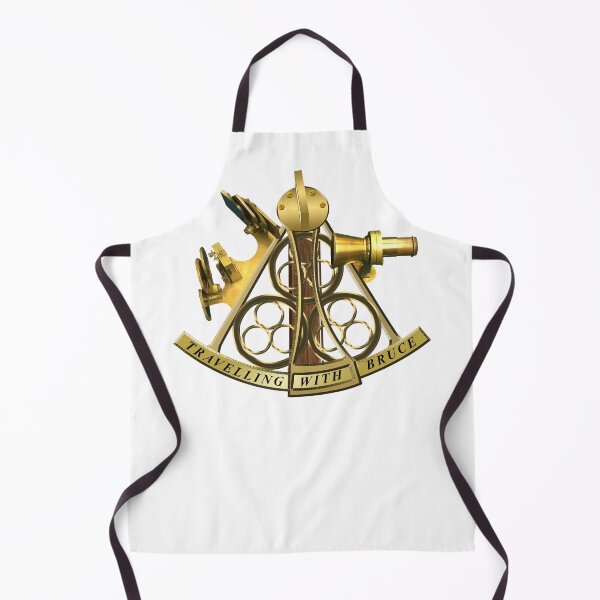 Travelling With Bruce Sextant logo Apron