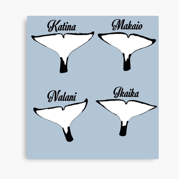 KATINA the killer whale’s family’s tail flukes Canvas Print