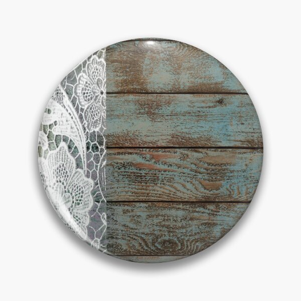 Item preview, Western Country distressed blue Barn Wood white Lace designed and sold by LEILA ART SPACE.