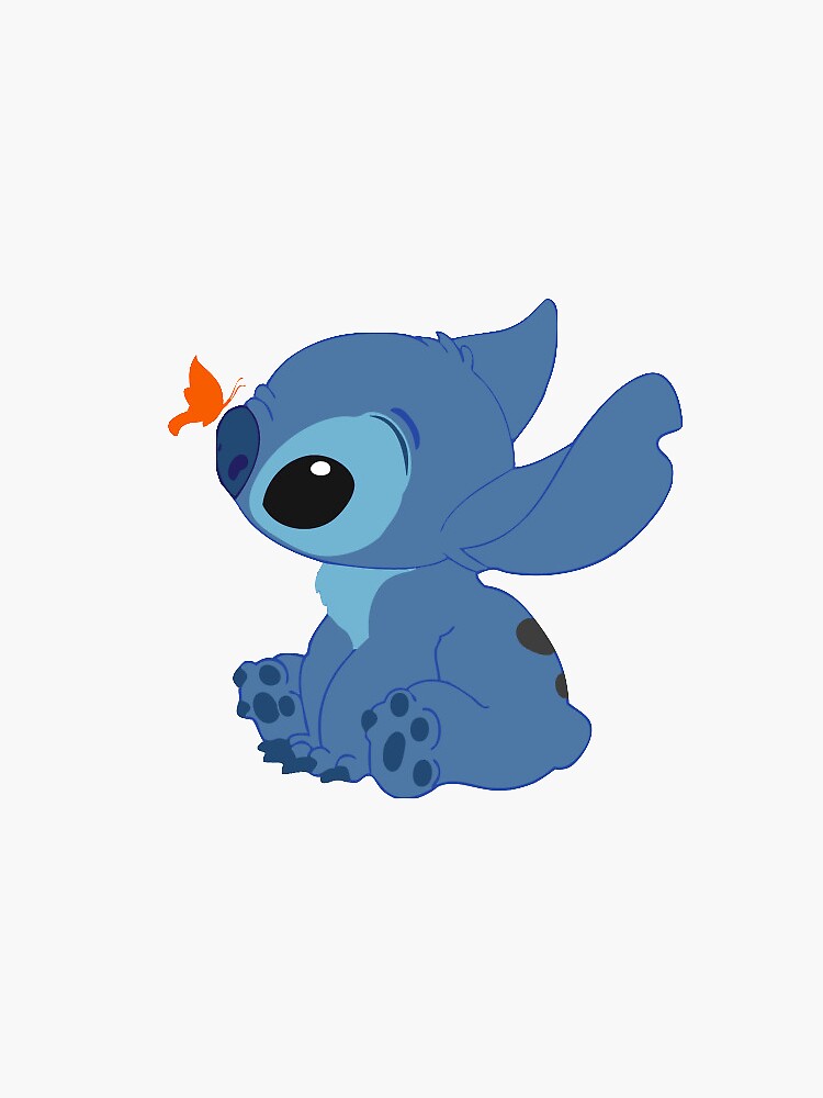 "Stitch with Butterfly" Sticker for Sale by tessieg01 Redbubble