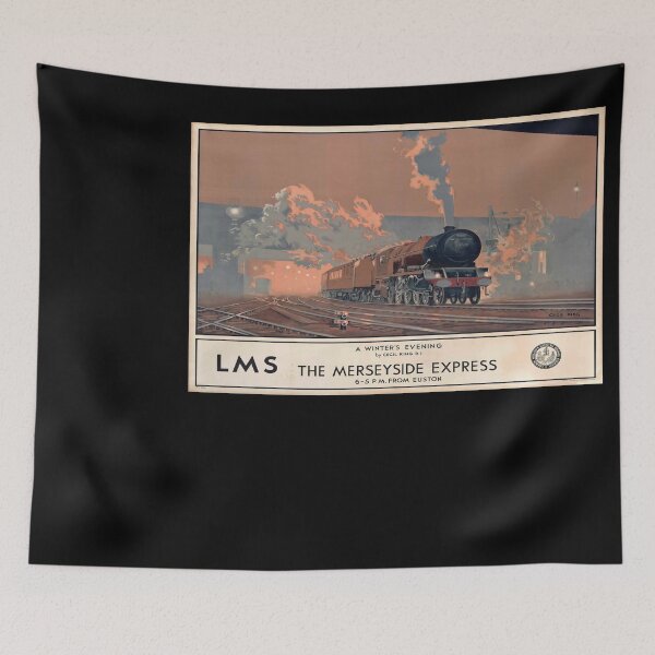 Item preview, Merseyside Express vintage travel poster designed and sold by stickart-marek.