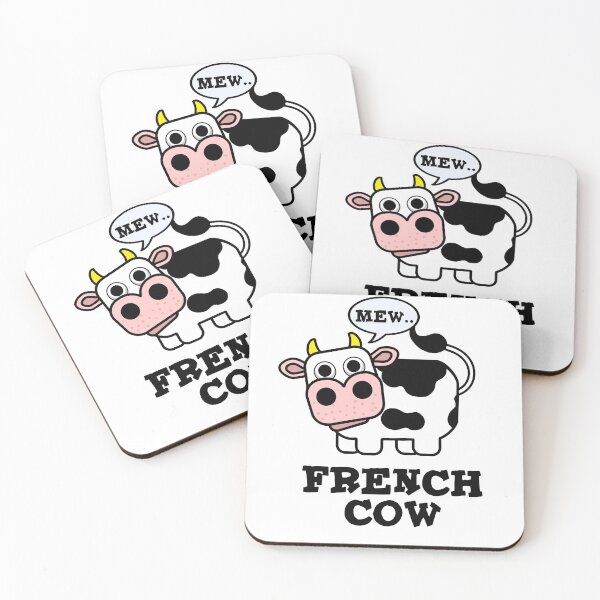 Item preview, French Cow Cute Animal Pun designed and sold by punnybone.
