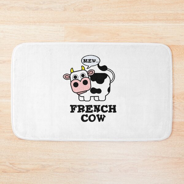 Item preview, French Cow Cute Animal Pun designed and sold by punnybone.