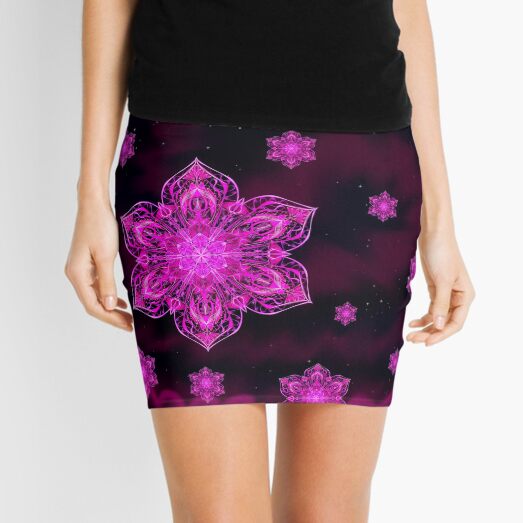 Starry Snow Spiral Mini Skirt