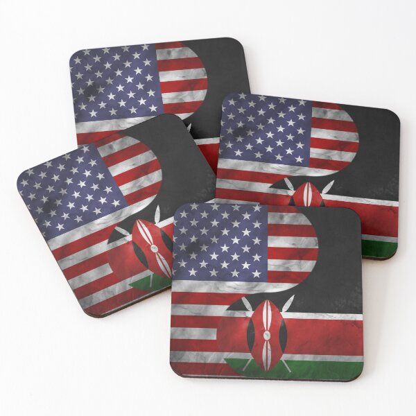 Item preview, USA and Kenya Dual Flag Yin Yang Combination designed and sold by ockshirts.