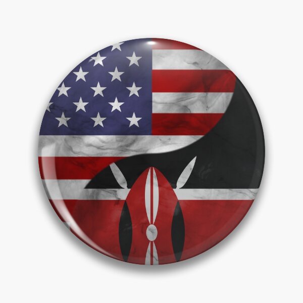 Item preview, USA and Kenya Dual Flag Yin Yang Combination designed and sold by ockshirts.