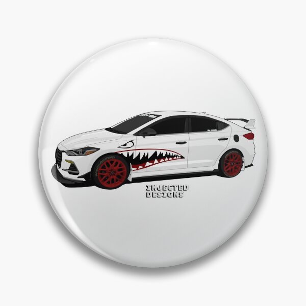 Item preview, White Hyundai Elantra With Shark Mouth designed and sold by InjectedDesigns.