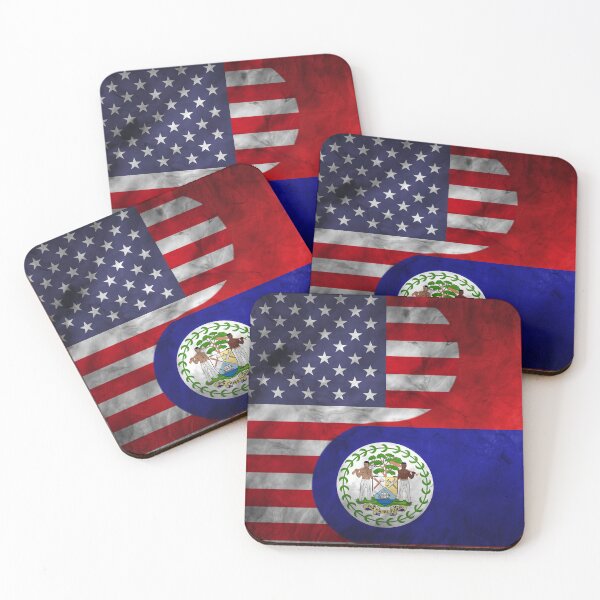 Item preview, USA and Belize Dual Flag Yin Yang Combination designed and sold by ockshirts.