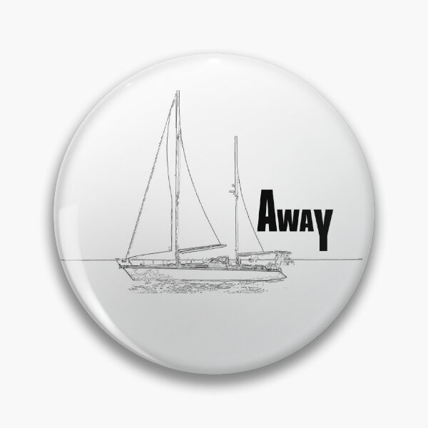 Item preview, Sail Away (Black on White) designed and sold by greenflashwear.