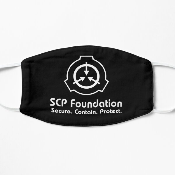 Scp Logo Face Masks Redbubble - endless staircase scp roblox game