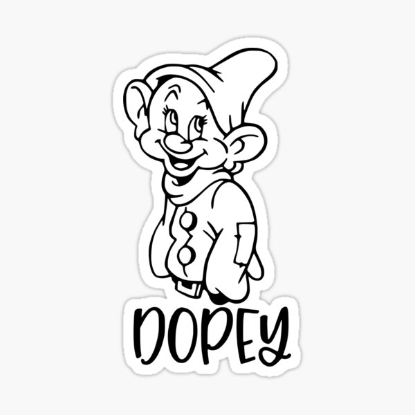 Dopey One Of The Famous Movie Characters Sticker For Sale By Layla2019 Redbubble 