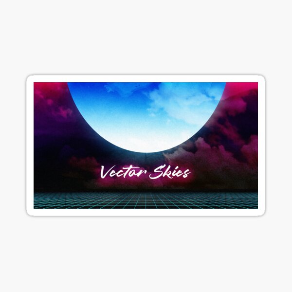 Vector Skies Moon Logo Sticker