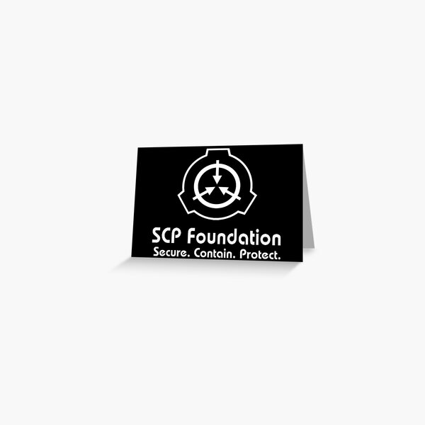 SCP Foundation White Logo Greeting Card by Harbud Neala