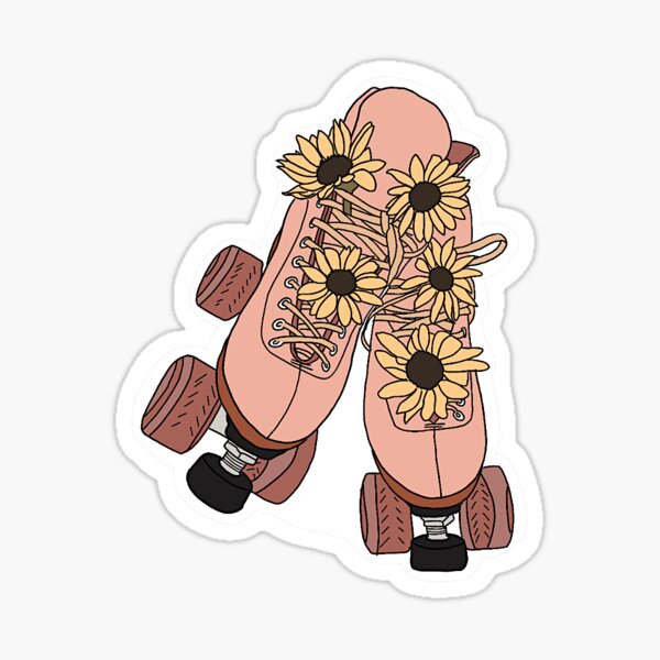 Item preview, sunflower rollerskates  designed and sold by lindsaylampkin.