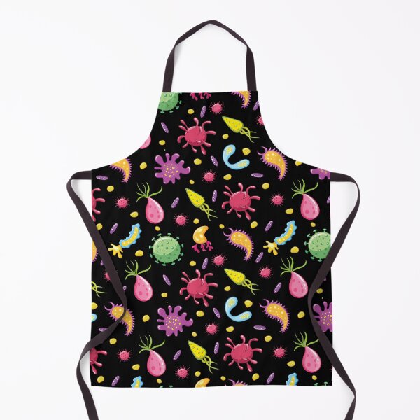 Item preview, Cartoon Microbs and Germs on black designed and sold by Pink Pineapple Works.