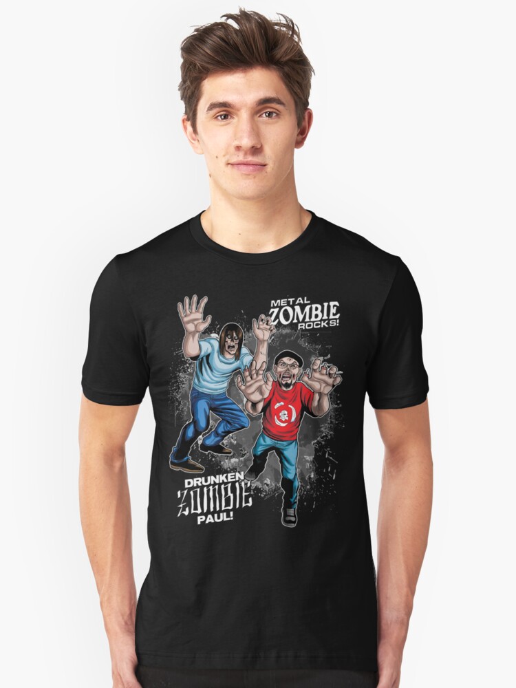 Alternate view of Metal ZOMBIE Jesus Slim Fit T-Shirt