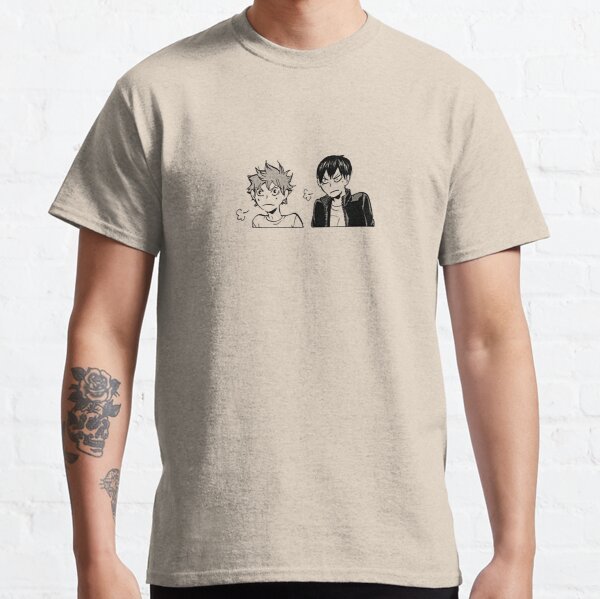 panneau de manga haikyuu hinata et kageyama T-shirt classique