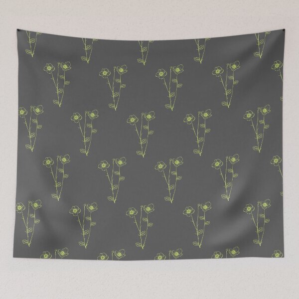 Item preview, Cute Neon Flowers On Gray Background  designed and sold by Easy Breezy.