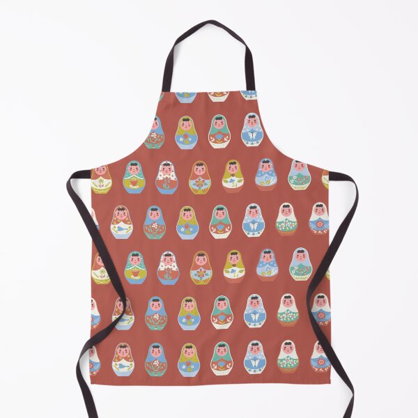 Item preview, pattern with nesting dolls designed and sold by burbura.