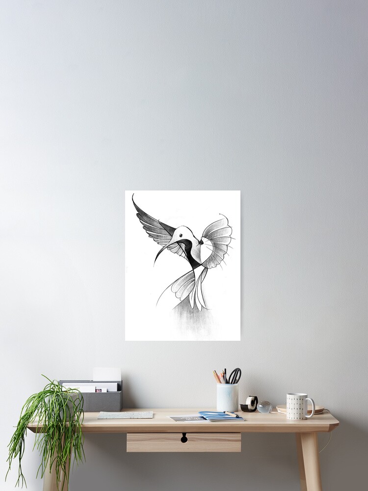 Thumbnail 2 of 3, Poster, Hummingbird magic touch designed and sold by RafaelLima7.