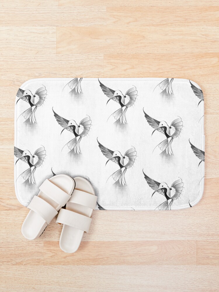 Thumbnail 1 of 6, Bath Mat, Hummingbird magic touch designed and sold by RafaelLima7.