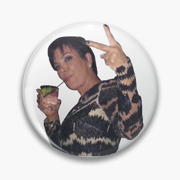 Item preview, Kris Jenner Peace Sign with a Drink designed and sold by Wetland Wares.
