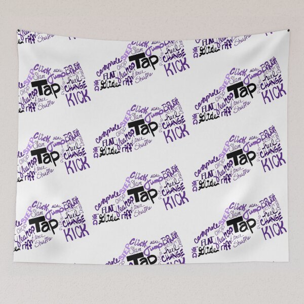 Item preview, Dance Shoe Filled with Tap Terms Shades of Purple designed and sold by Tara Barnaba.