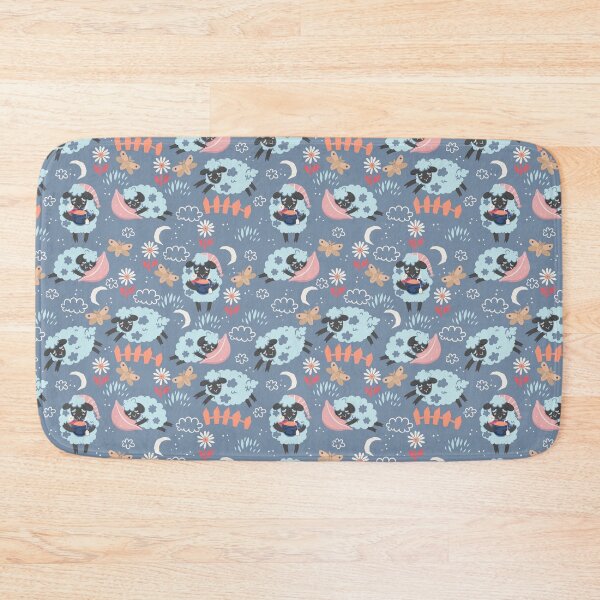 Item preview, pattern of cute sleepy lambs designed and sold by burbura.