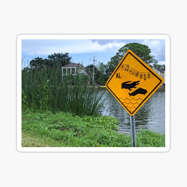 Alligators in Area Sticker