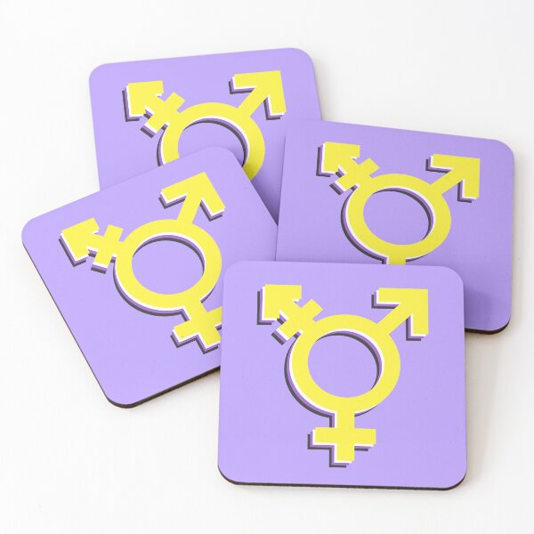 Item preview, Non-Binary Pride Flag Colored Trans Symbol designed and sold by Kole's Designs.