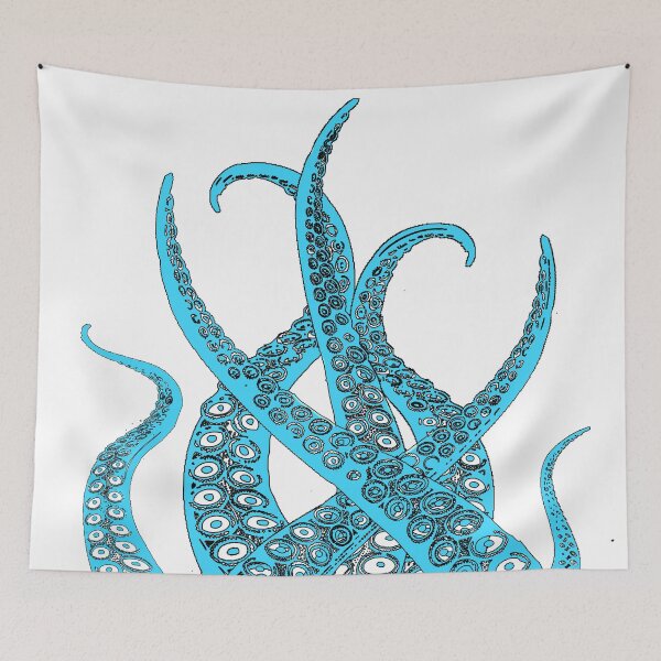 Item preview, Octopus Tentacles in Aqua designed and sold by greenflashwear.