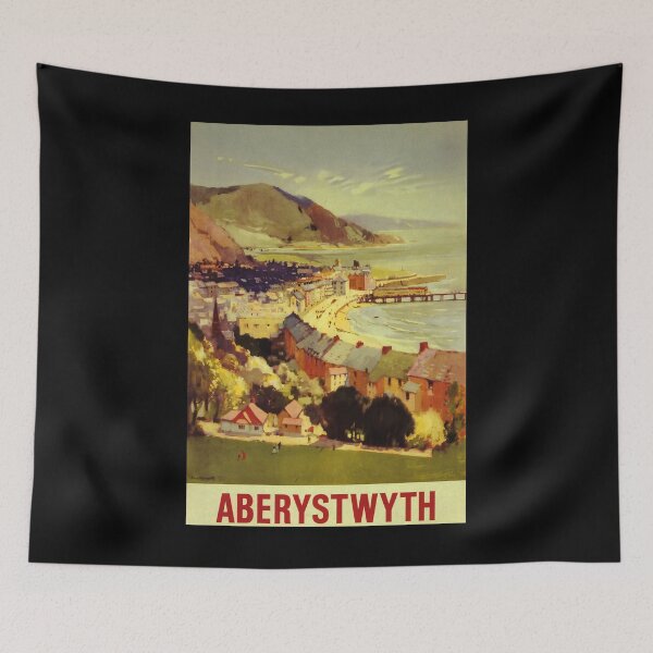 Item preview, Aberystwyth vintage travel poster designed and sold by stickart-marek.