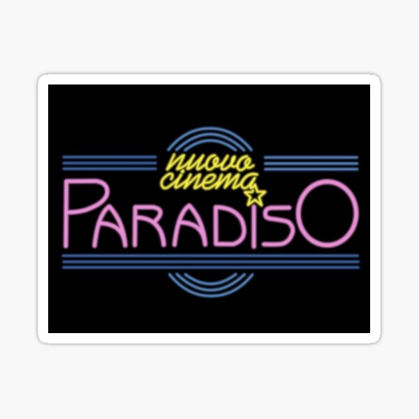 Cinema Paradiso Sign Sticker
