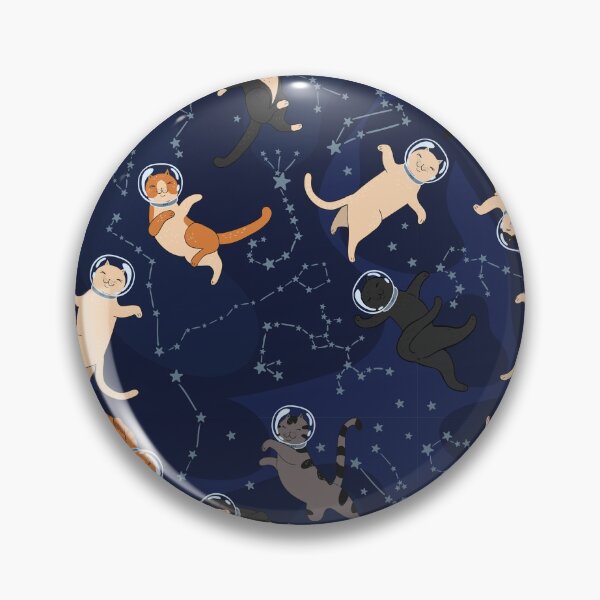 Item preview, Pattern with cats in space designed and sold by burbura.