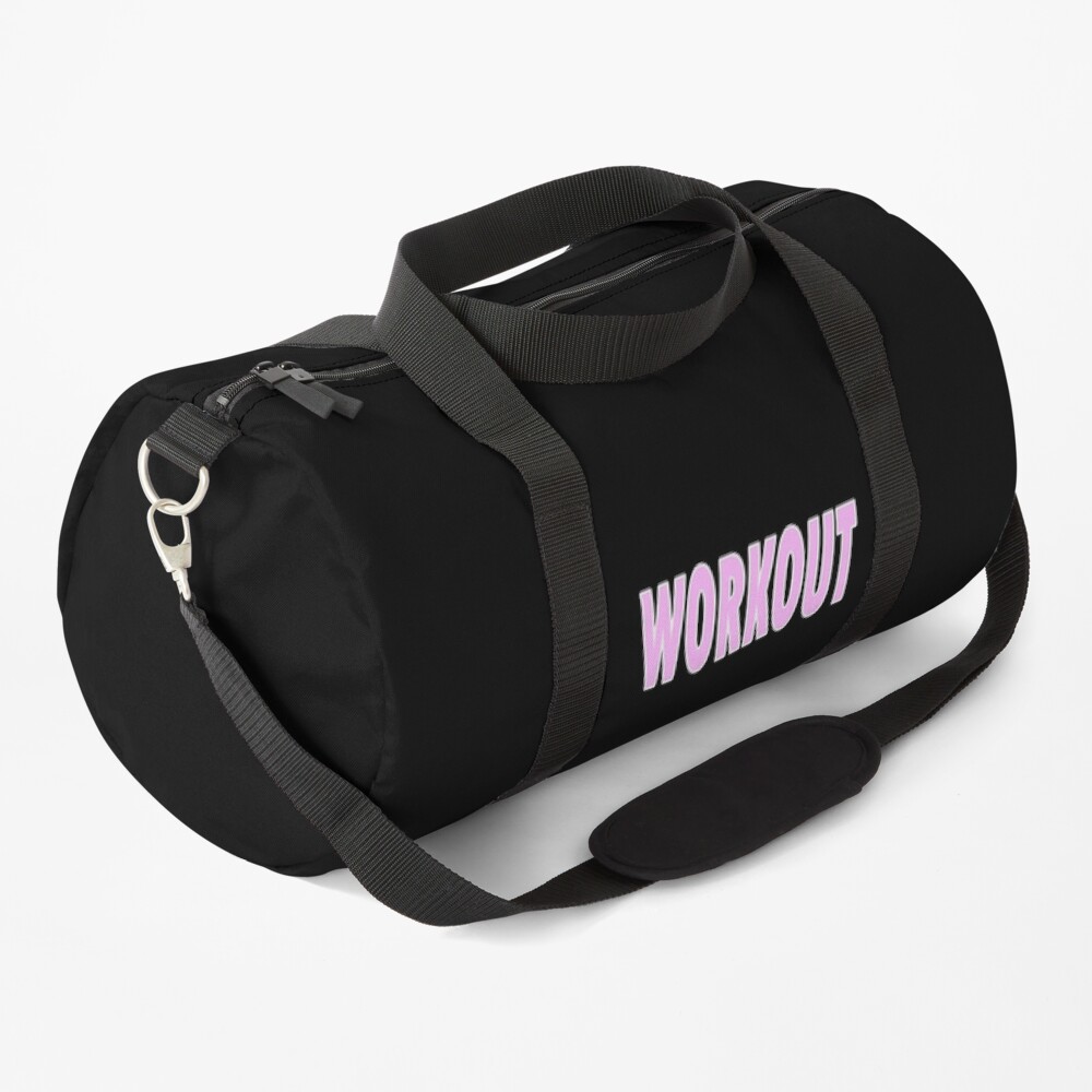 Workout - Black Leggings and Fitness Clothing Duffle Bag